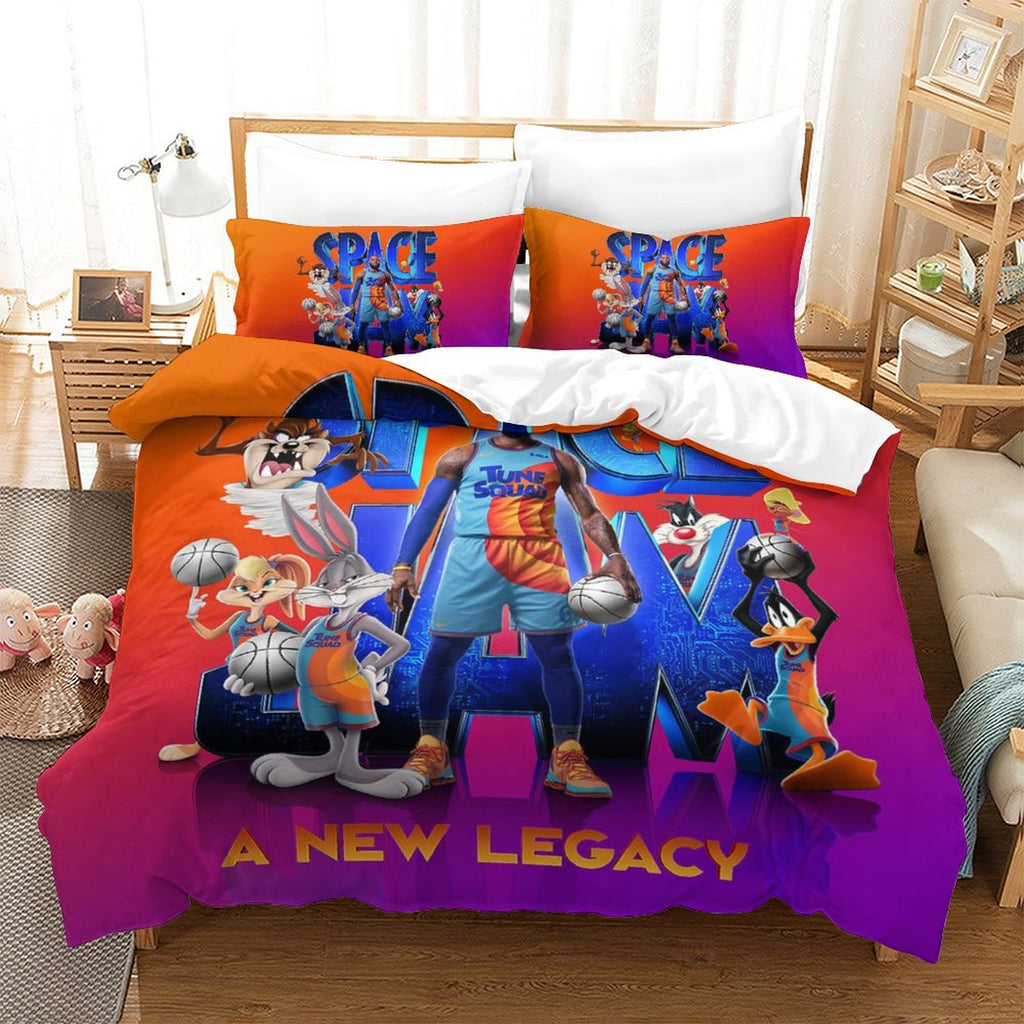 Lakers LeBron Raymone James Bedding Set Pattern Quilt Duvet Cover