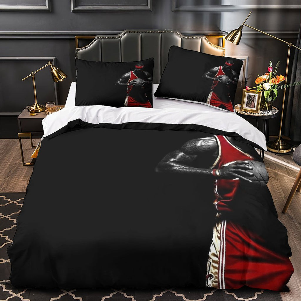 Lakers LeBron Raymone James Bedding Set Pattern Quilt Duvet Cover