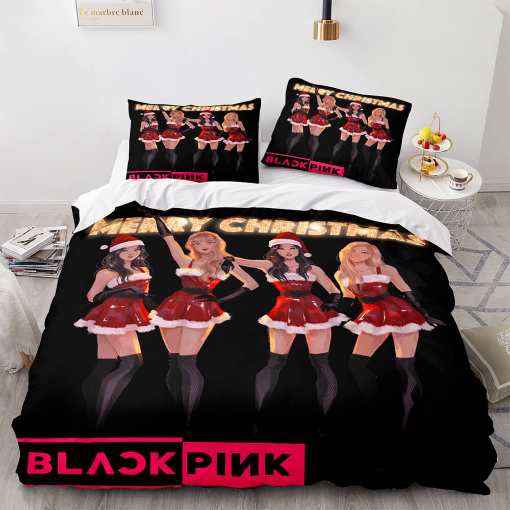 3-Piece Blackpink Cosplay Bedding Set Duvet Cover Sets Bed Sheets - EBuycos