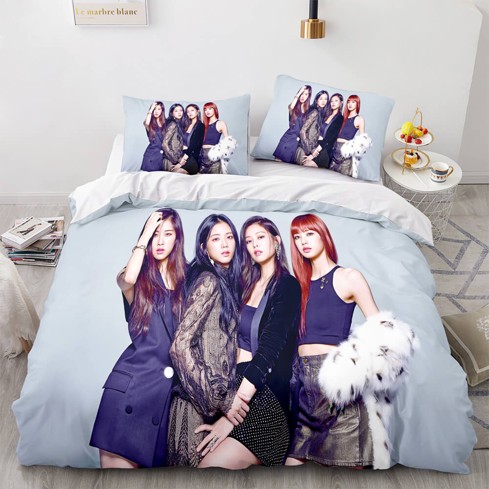 3-Piece Blackpink Cosplay Bedding Set Duvet Cover Sets Bed Sheets - EBuycos