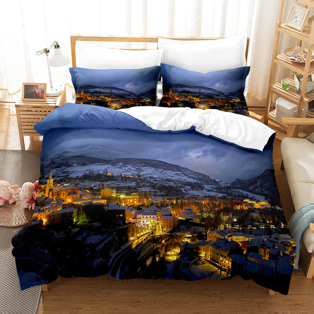 3-Piece Coastal Beach Theme Bedding Sets Duvet Cover Set Bed Sheets - EBuycos