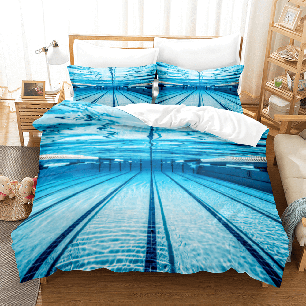 3-Piece Coastal Beach Theme Bedding Sets Duvet Cover Set Bed Sheets - EBuycos