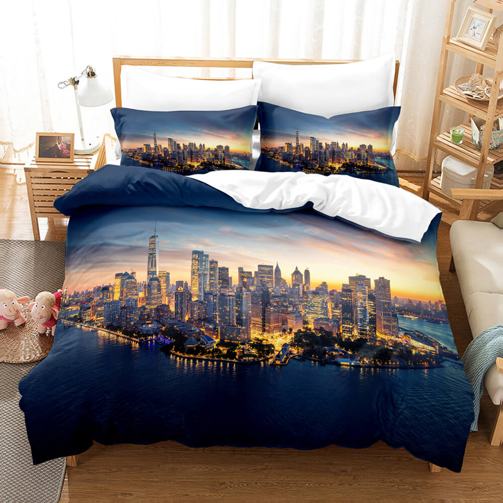 3-Piece Coastal Beach Theme Bedding Sets Duvet Cover Set Bed Sheets - EBuycos