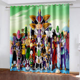 Anime Dragon Ball Curtains Pattern Blackout Window Drapes