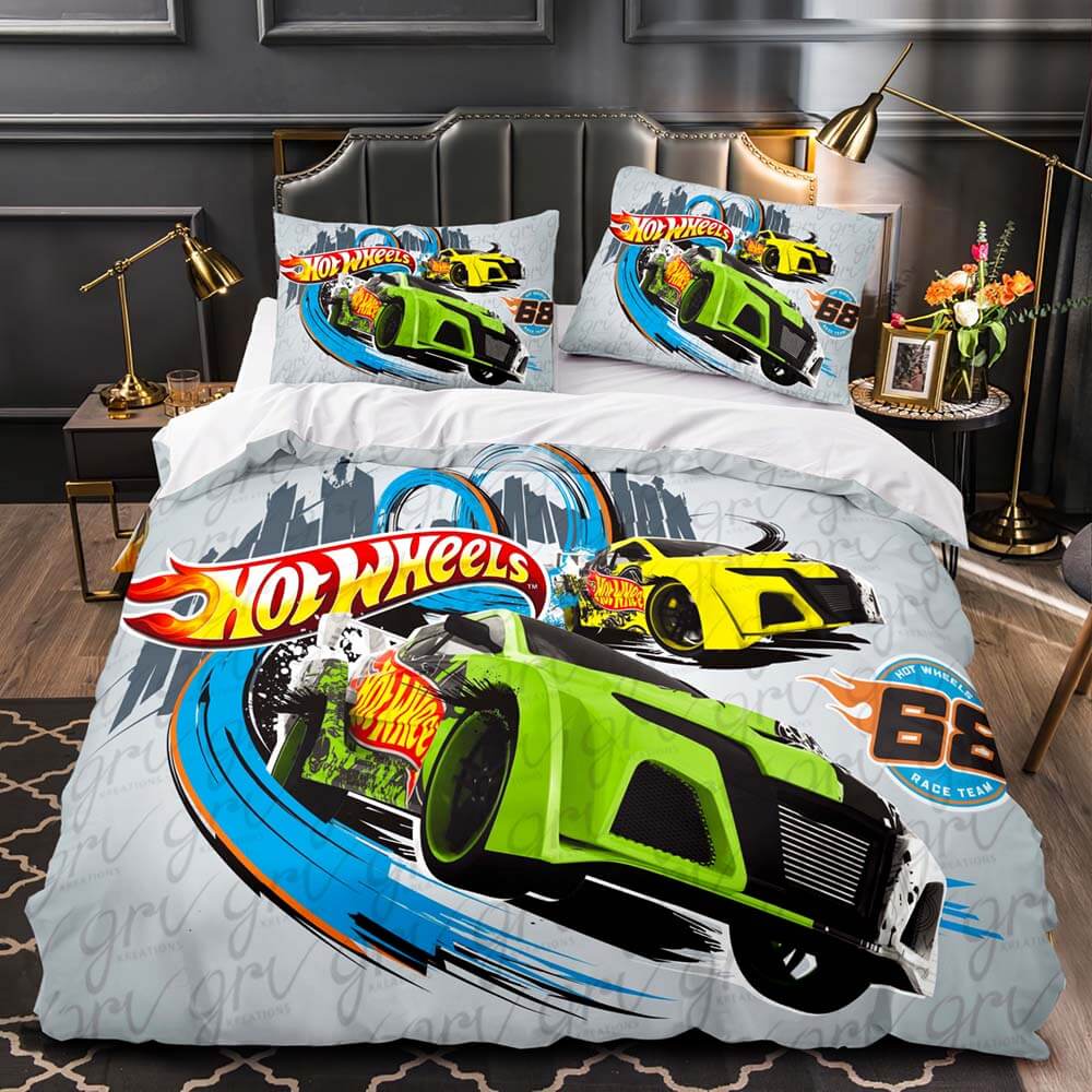 Hot Wheels Cosplay Bedding Set Duvet Cover Quilt Bed Sheets Sets Gifts - EBuycos