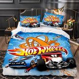 Hot Wheels Pattern Bedding Set Kids Quilt Cover Without Filler