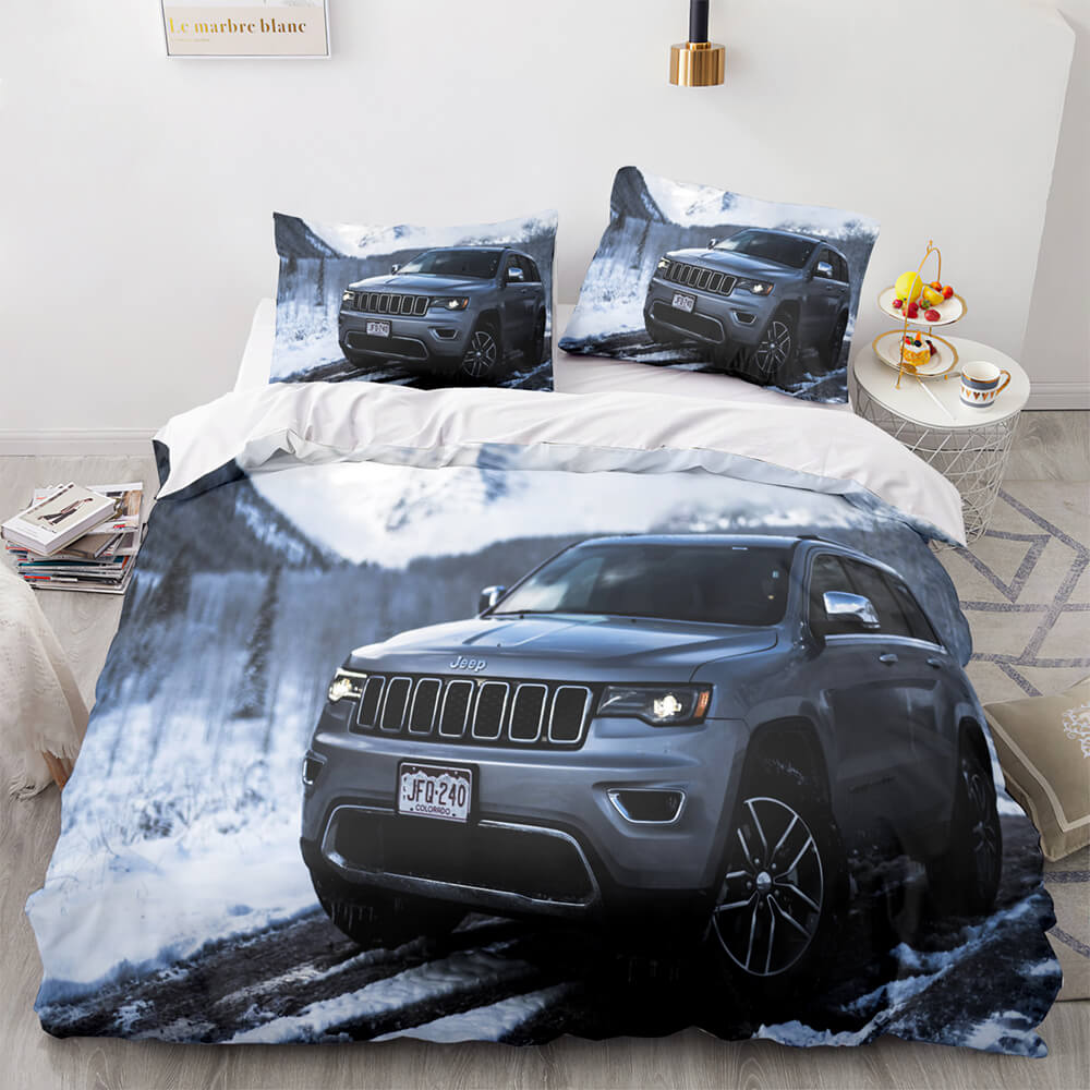 Jeep 4X4 Vehicle Off-Road Adventure Car Bedding Set Duvet Cover Sheets - EBuycos