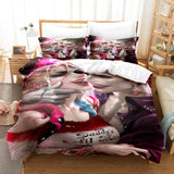 Joker Harley Quinn Cosplay 3 Piece Bedding Set Duvet Cover Bed Sheets - EBuycos