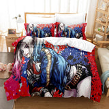 Joker Harley Quinn Cosplay 3 Piece Bedding Set Duvet Cover Bed Sheets - EBuycos