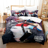 Joker Harley Quinn Cosplay 3 Piece Bedding Set Duvet Cover Bed Sheets - EBuycos