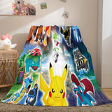 Pikachu Cosplay Blanket Flannel Throw Room Decoration