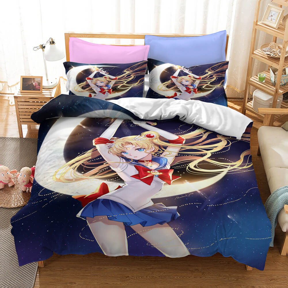 Anime Sailor Moon Pattern Bedding Set Quilt Covers EBuycos