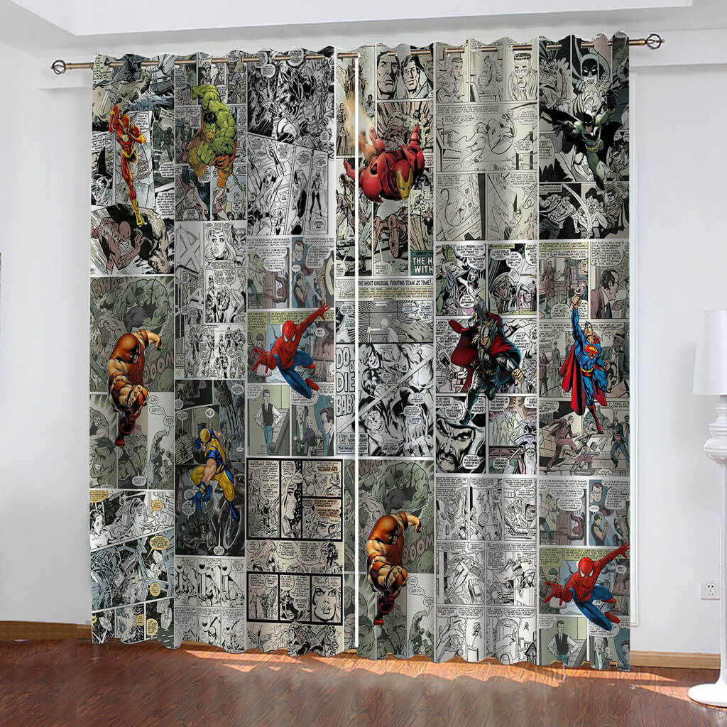 Spider-Man Curtains Cosplay Blackout Window Drapes Room Decoration - EBuycos