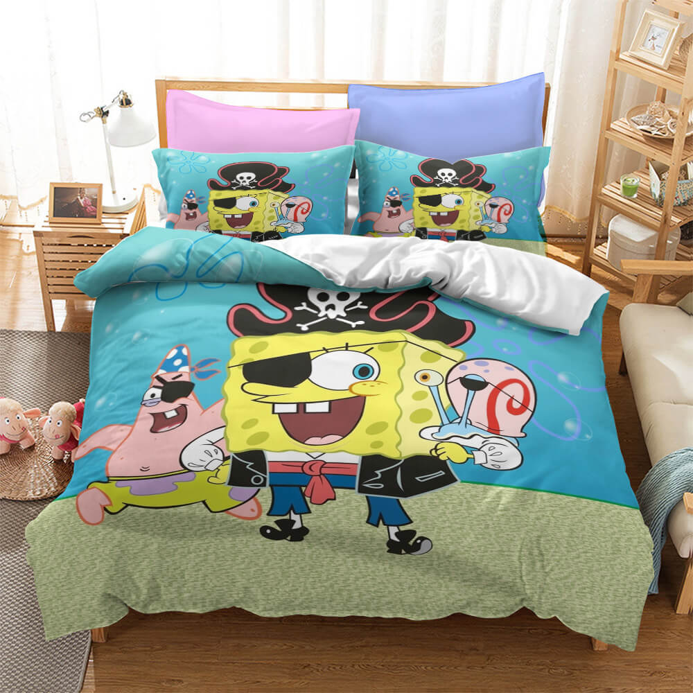 SpongeBob SquarePants Bedding Set Duvet Covers Comforter Bed Sheets - EBuycos
