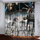 Star Wars Pattern Curtains Blackout Window Drapes