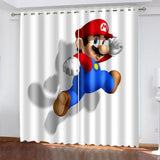 Super Mario Curtains Cosplay Blackout Window Drapes