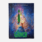 The Grinch Blanket Pattern Flannel Throw Room Decoration