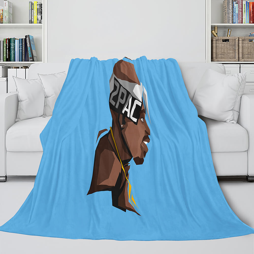 Tupac Amaru Shakur Flannel Blanket Fleece Throw Blanket Bedding Sets - EBuycos