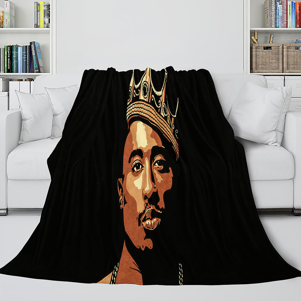 Tupac Amaru Shakur Flannel Blanket Fleece Throw Blanket Bedding Sets - EBuycos
