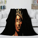 Tupac Amaru Shakur Flannel Blanket Fleece Throw Blanket Bedding Sets - EBuycos