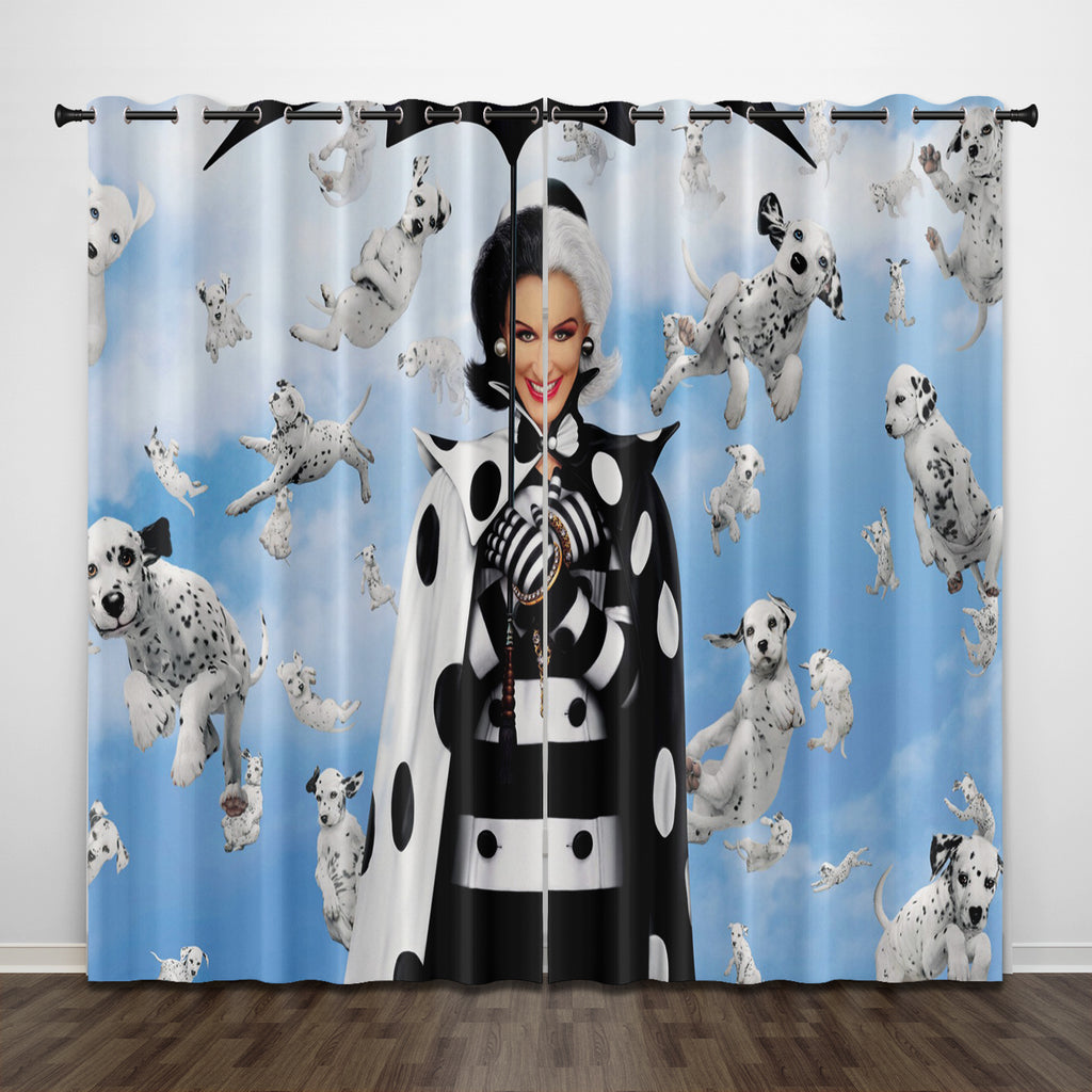 101 Dalmatians Curtains Pattern Blackout Window Drapes