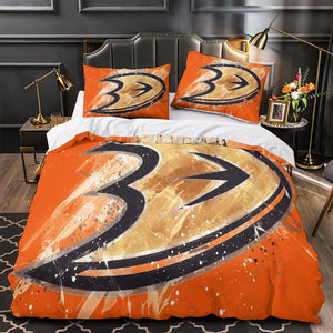 Anaheim Ducks Bedding Set Pattren Quilt Duvet Cover Without Filler