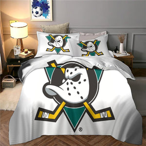 Anaheim Ducks Bedding Set Pattren Quilt Duvet Cover Without Filler