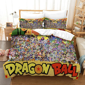 Anime Dragon Ball Bedding Set Kids Room Duvet Cover