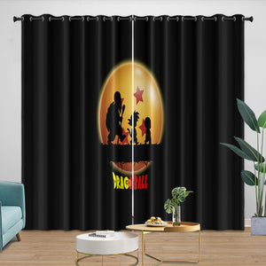 Anime Dragon Ball Curtains Blackout Window Drapes Kids Room Decoration