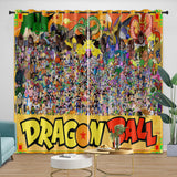 Anime Dragon Ball Curtains Blackout Window Pattern Kids Room Drapes