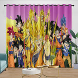 Anime Dragon Ball Curtains Blackout Window Pattern Kids Room Drapes