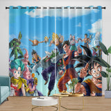 Anime Dragon Ball Curtains Pattern Kids Blackout Window Drapes