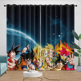 Anime Dragon Ball Curtains Pattern Kids Blackout Window Drapes