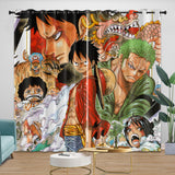 Anime One Piece Curtains Kids Blackout Window Drapes
