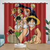 Anime One Piece Curtains Kids Blackout Window Drapes