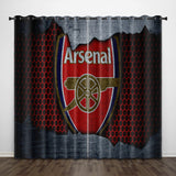 Arsenal Football Club Curtains Pattern Blackout Window Drapes