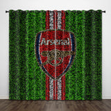 Arsenal Football Club Curtains Pattern Blackout Window Drapes