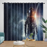 Astronaut Curtains Blackout Window Drapes Room Decoration