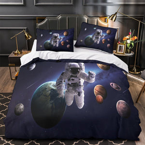 Astronaut Duvet Cover Pattren Bedding Set Without Filler
