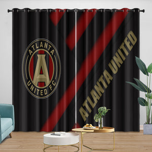 Atlanta United FC Curtains Blackout Window Drapes Room Decoration