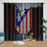 Atlético Madrid Curtains Blackout Window Drapes Kids Room Decoration