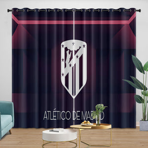 Atlético Madrid Curtains Blackout Window Drapes Room Decoration