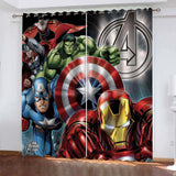 Avengers Curtains Pattern Blackout Window Drapes