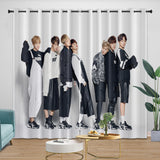 BTS Bangtan Boys Curtains Blackout Window Drapes Kids Room Decoration