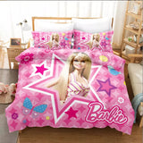 Barbie Bedding Set Pattern Kids Quilt Cover Without Filler
