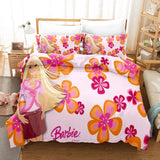 Barbie Bedding Set Pattern Kids Quilt Cover Without Filler