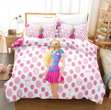 Barbie Bedding Set Pattern Kids Quilt Cover Without Filler