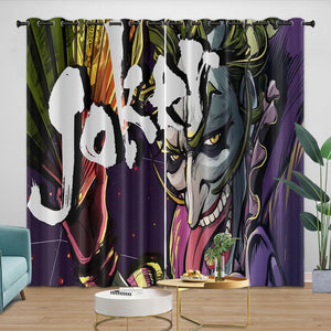 Batman Ninja Pattern Curtains Blackout Window Drapes