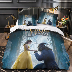 Beauty and the Beast Bedding Set Quilt Duvet Cover Without Filler