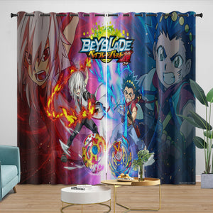 BeyBlade Burst Curtains Blackout Window Drapes Kids Room Decoration